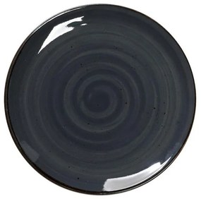Terra Grey Πιάτο Ρηχό Κεραμικό Γκρι με Διάμετρο 26.5cm