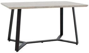 Tραπέζι Gemma  γκρι antique-μαύρο 140x80x75εκ Model: 235-000015