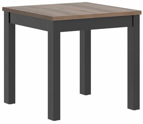 Τραπέζι Boston 449, Monastery δρυς, Μαύρο, 77x80x80cm, Πλαστικοποιημένη μοριοσανίδα | Epipla1.gr