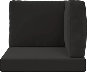 vidaXL Μαξιλάρι Καναπέ Εξωτερικού Χώρου 3 pcs Μαύρο Πολυεστέρας