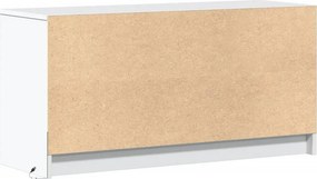 vidaXL Έπιπλο Τηλεόρασης με LED Λευκό 100x34x50 εκ. από Επεξ. Ξύλο