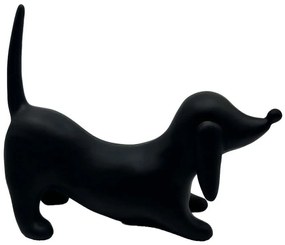 Διακοσμητικός Σκύλος Blacky 031115 31x12x25cm Black Πολυρεσίνη