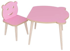 Τραπεζάκι Παιδικό AMAHLE Με Κάθισμα Ροζ MDF/Ξύλο 46x50x42cm - 14870187 - 14870187