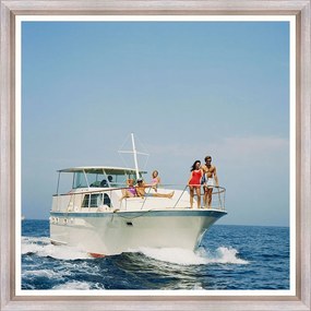 Κάδρο Summer Leisure Fa13400 70X70Cm White-Blue Mindthegap Τετράγωνοι Wood