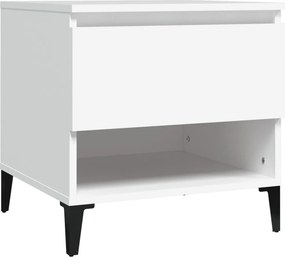 vidaXL Βοηθητικά Τραπέζια 2 τεμ. Λευκά 50x46x50 εκ. Επεξεργασμένο Ξύλο