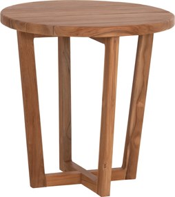 ΤΡΑΠΕΖΙ ΜΕΣΗΣ ΣΤΡΟΓΓΥΛΟ KOLIN HM6650 ΞΥΛΟ TEAK ΦΥΣΙΚΟ Φ65x65Υεκ.