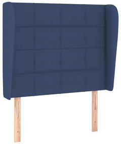 Κεφαλάρι με Πτερύγια Μπλε 83x23x118/128 εκ. Υφασμάτινο 3117936