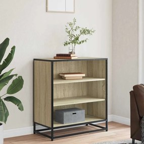Sideboard Sonoma Oak 68x35x76cm Κατασκευασμένο ξύλο και μέταλλο - Καφέ