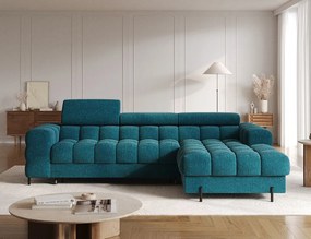 Γωνιακός καναπές Freyia-Petrol-Δεξιά - 285.00Χ181.00Χ93.00cm