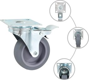 vidaXL Ρόδες Περιστρεφόμενες 24 τεμ. 125 χιλ.