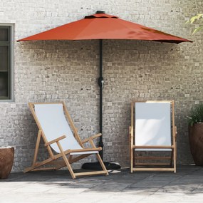 vidaXL Ομπρέλα Κήπου Τερακότα 294 x 150 x 223 εκ ύφασμα