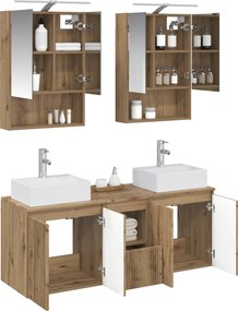 vidaXL Σετ Ντουλαπιών Μπάνιου 5 pcs Artisan Δρυς Επεξεργασμένο Ξύλο