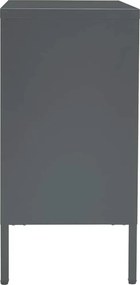 vidaXL Μπουφές Ανθρακί 75 x 35 x 70 εκ. από Ατσάλι και Ψημένο Γυαλί