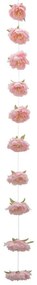 Τεχνητή Γιρλάντα Παιώνιες 00-00-23838-10-4 Φ11x180cm Pink Marhome Ύφασμα,Πλαστικό