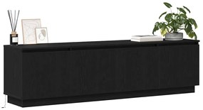 vidaXL Βιτρίνα τηλεόρασης με LED Μαύρη δρυς 180 x 38 x 49 εκ
