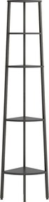 vidaXL Ραφιέρα Γωνιακή 5 Επίπεδων Μαύρη 45,5 x 31,5 x 180 εκ.
