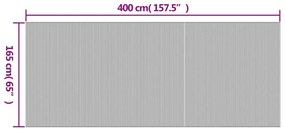 Διαχωριστικό Δωματίου Φυσικό 165 x 400 εκ. από Μπαμπού - Καφέ