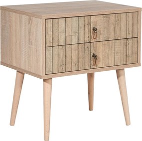 Κομοδίνο Soho Megapap χρώμα sonoma 60x40x61εκ.