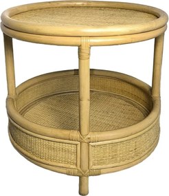 Βοηθητικό τραπέζι Moody PE rattan φυσικό Φ55x51εκ