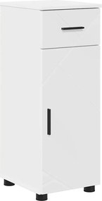 vidaXL Σετ Επίπλων Μπάνιου 4 pcs Λευκό Επεξεργασμένο ξύλο &amp; Μέταλλο