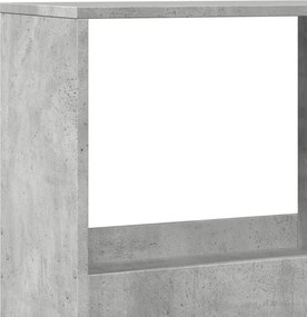 vidaXL Βιβλιοθήκη Γκρι Σκυροδέματος 100x33x175 εκ. Επεξεργ. Ξύλο