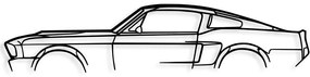 Διακοσμητικό Τοίχου 1967 Ford Mustang Shelby 891TNL2366 70x15cm Black Wallity Μέταλλο