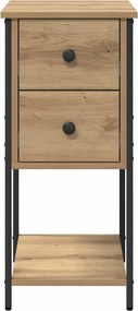 vidaXL Κομοδίνο 2 τμχ. artisan δρυς 32 x 42 x 70 εκ Επεξεργασμένο ξύλο