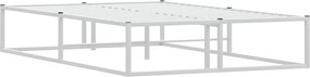 vidaXL Πλαίσιο κρεβατιού χωρίς στρώμα Λευκό 120x200 cm Μεταλλικό