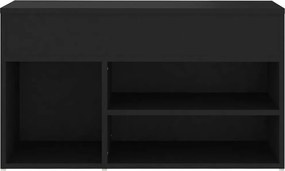 vidaXL Παπουτσοθήκη Μαύρη 80 x 30 x 45 εκ. από Επεξ. Ξύλο