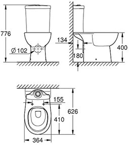 Λεκάνη Grohe Rimless Bau Ceramic