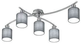 Φωτιστικό Οροφής - Πλαφονιέρα Garda 605400511 Grey Trio Lighting Metal, Fabric