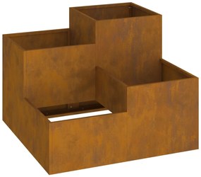 vidaXL Κηπουρική Γλάστρα 80x80x60 εκ Ανοξείδωτο Χάλυβα