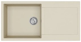 Helika Tesa SQT 103 Ένθετος Γρανιτένιος Νεροχύτης Μ100xΠ50cm Εκρού