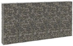 vidaXL Συρματοκιβώτιο Τοίχος 300x30x150 εκ. Γαλβαν.Χάλυβας + Καλύμματα