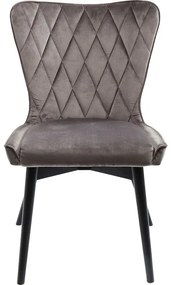 Καρέκλα Black Marshall Βελούδο Γκρι 57x60x89εκ - Γκρι
