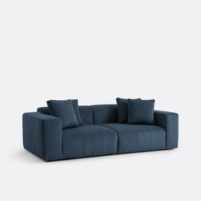 Καναπές 3 θέσεων από λεπτό ριγέ βελούδο, LIORA