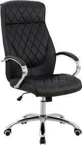 ΚΑΡΕΚΛΑ ΓΡΑΦΕΙΟΥ SHALY HM1098.01 PU ΣΕ ΜΑΥΡΟ 62x80x125Υεκ