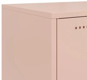 Ντουλάπι Ροζ 100,5x39x107 εκ. Ατσάλινο - Ροζ