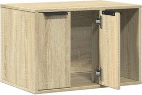 vidaXL Τουαλέτα Γάτας Περίφραξη Sonoma Δρυς 60x40x40εκ Επεξεργασμ Ξύλο
