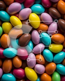 Σετ των 2 Intra Συλλεκτικό Ξύλινο Παζλ Plywood  4mm - Κοντινό πλάνο με διάφορα μπαστούνια καραμελών Σε Ξύλινο Κουτί - Διαστάσεις: 10x10 cm – 25 κομμάτια