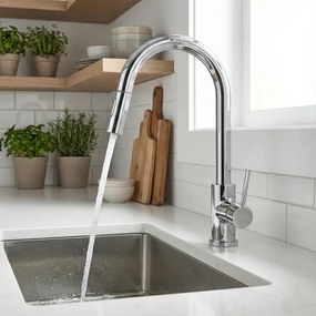 Tema MF 8910 Chrome – Μπαταρία Κουζίνας με Ντους