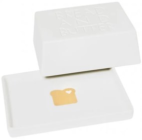 Βουτυριέρα Bread And Butter RD0017502 14,5x11,5x5,5cm White Raeder Πορσελάνη