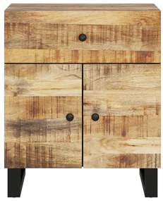 vidaXL Κομοδίνο 50x33x60 εκ. Μασίφ Ξύλο Μάνγκο &amp; Επεξεργασμένο Ξύλο