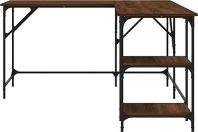 vidaXL Γραφείο Καφέ Δρυς 139x139x75 εκ. από Επεξεργασμένο Ξύλο