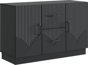 vidaXL Πλαϊνό γραφείο Μαύρο 89 x 34,5 x 57 εκ. Επεξεργασμένο Ξύλο
