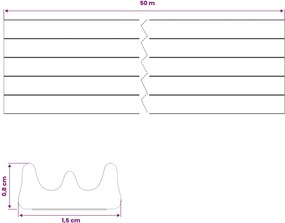 vidaXL Αυτοκόλλητη σφραγίδα παραθύρου Λευκό 15 x 8 mm 50 μ EPDM αφρός