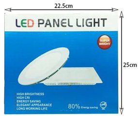 LED φωτιστικό οροφής λευκό φως 18-24W - LED square panel 18-24W