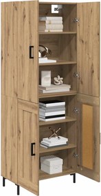 vidaXL Highboard Artisan Oak 69,5 x 34 x 180 εκ. Επεξεργασμένο Ξύλο