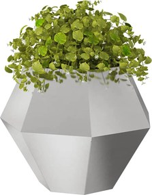 vidaXL Γλάστρα Ασημί 75 x 75 x 60 εκ Ανοξείδωτο ατσάλι