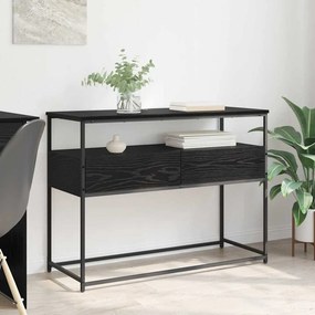vidaXL Τραπέζι κονσόλας Μαύρη Οξυά 100 x 40 x 75 cm Επεξεργασμένο ξύλο